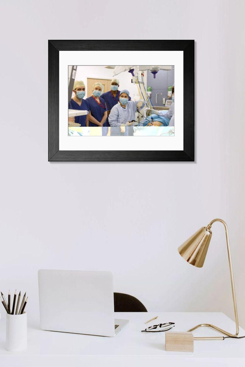 Shown hanging in a room: Modern 14"x12" (36x31cm)