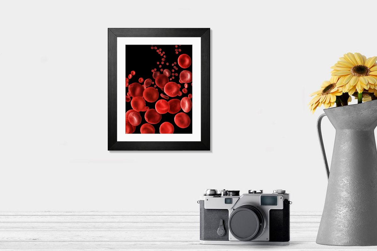 Shown hanging in a room: Modern 14"x12" (36x31cm)