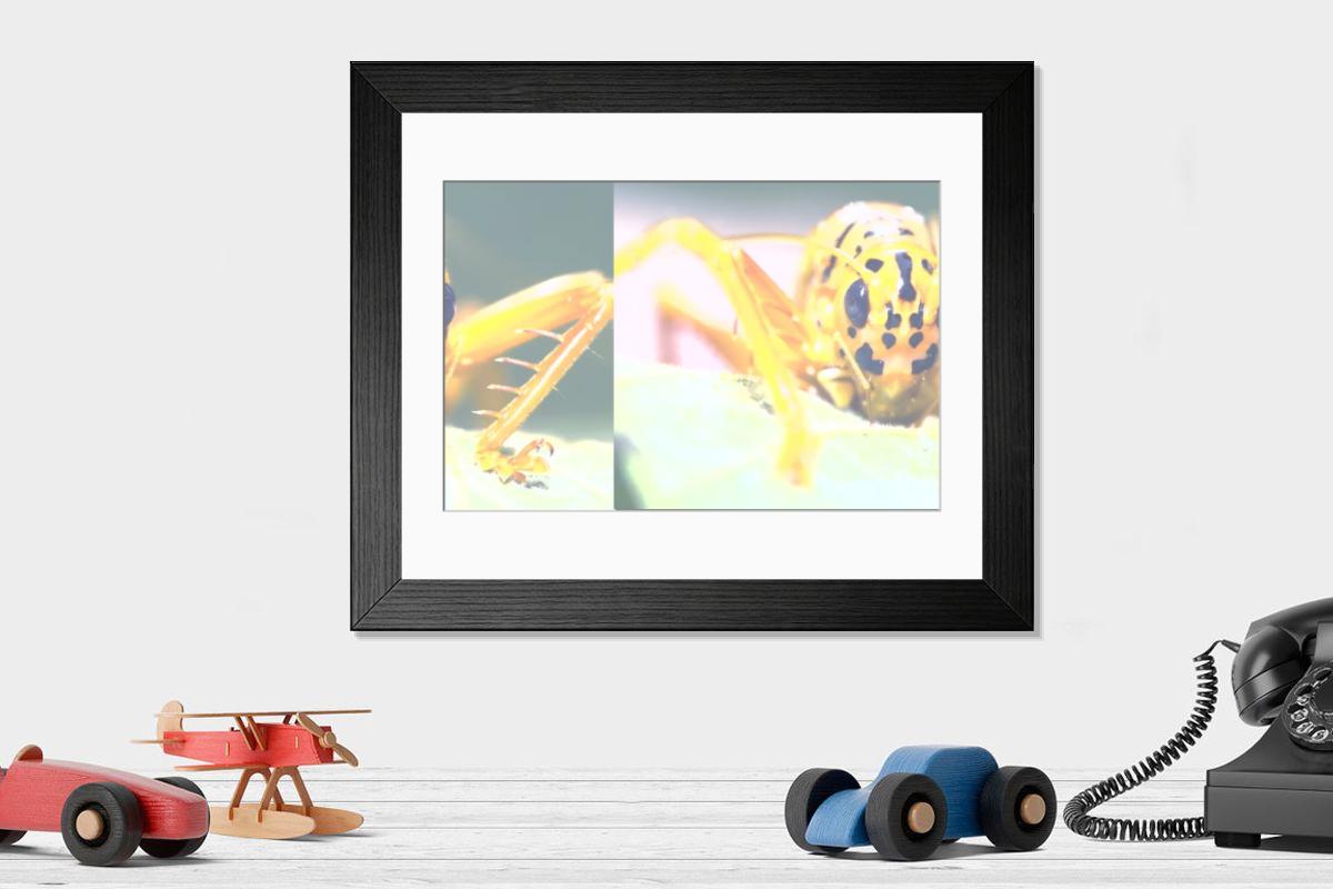 Shown hanging in a room: Modern 14"x12" (36x31cm)
