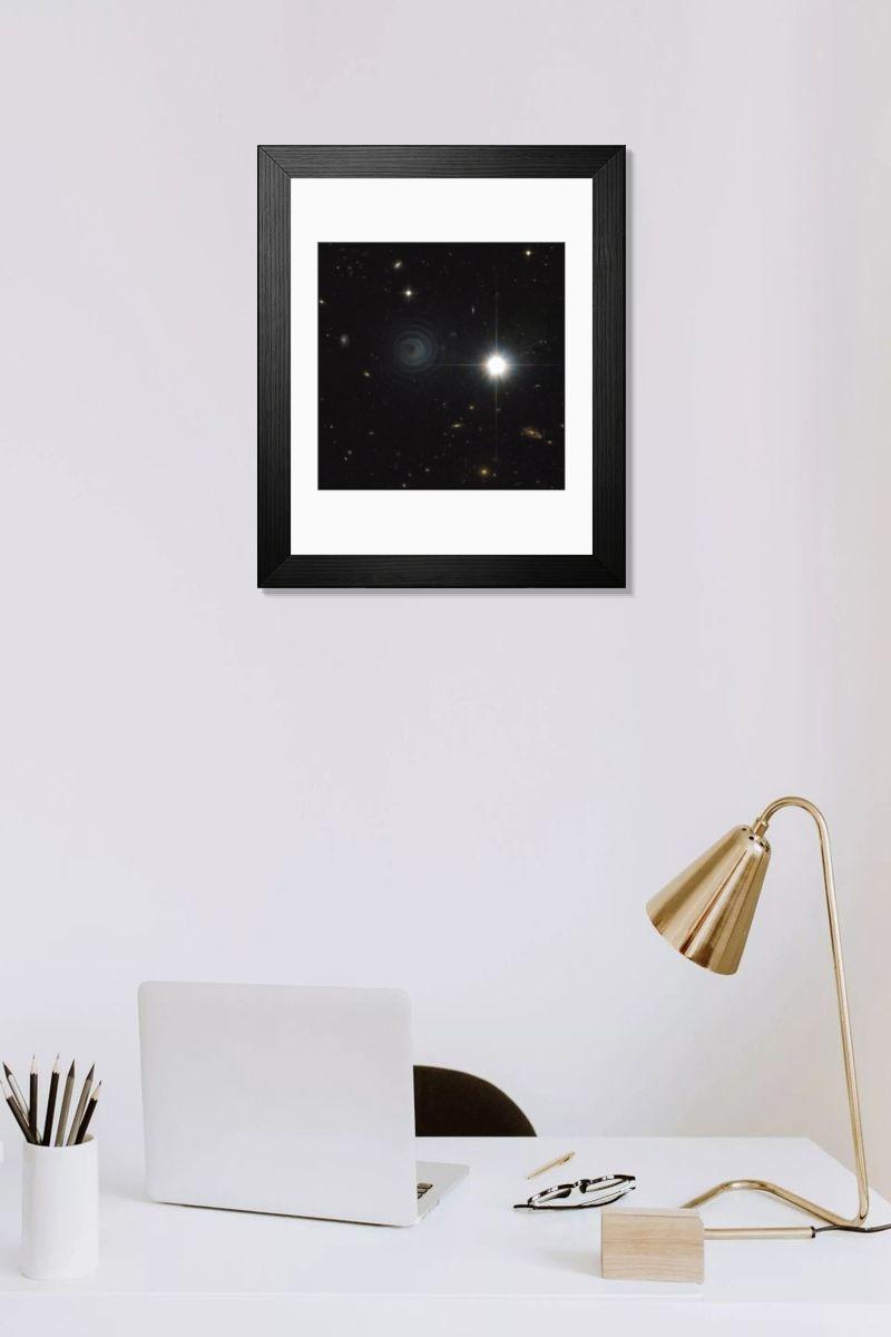 Shown hanging in a room: Modern 14"x12" (36x31cm)