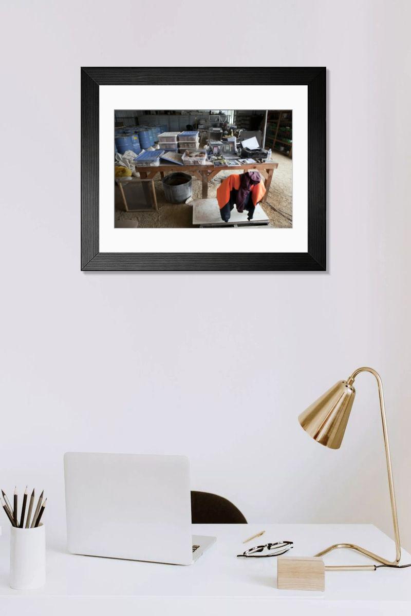 Shown hanging in a room: Modern 14"x12" (36x31cm)