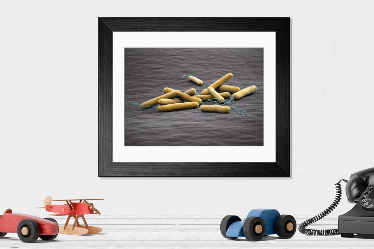 Shown hanging in a room: Modern 14"x12" (36x31cm)