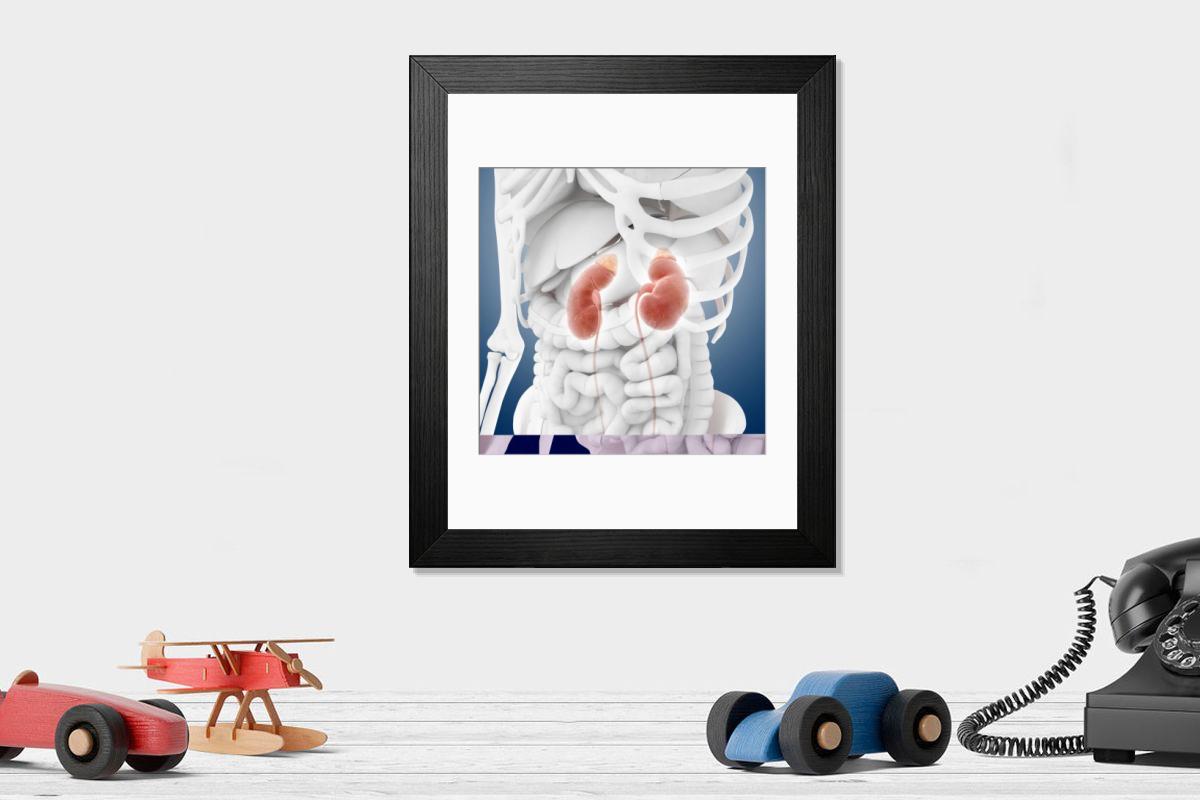 Shown hanging in a room: Modern 14"x12" (36x31cm)
