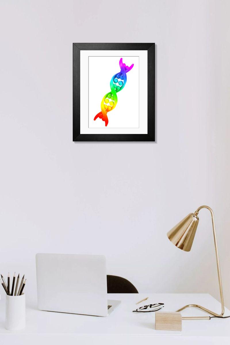 Shown hanging in a room: Modern 14"x12" (36x31cm)