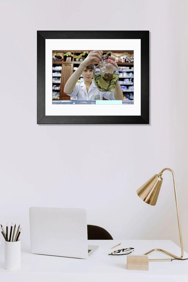 Shown hanging in a room: Modern 14"x12" (36x31cm)