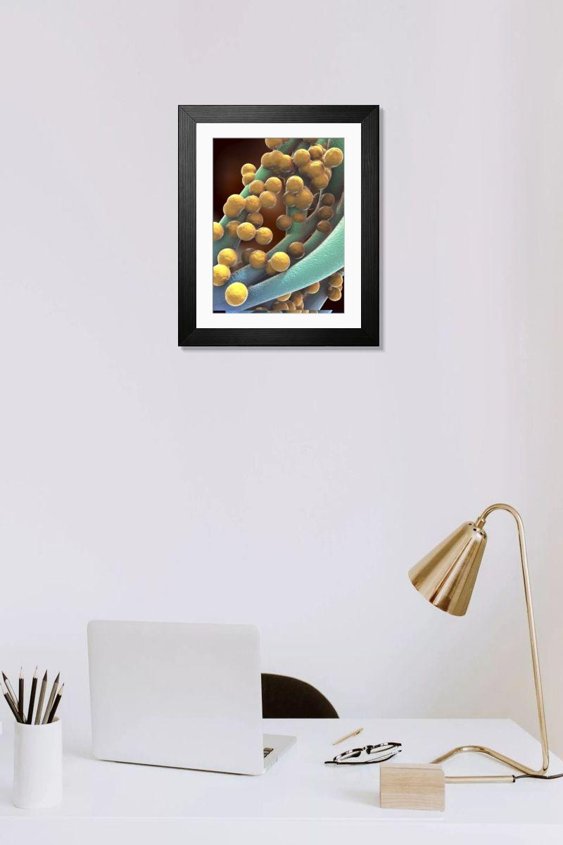 Shown hanging in a room: Modern 14"x12" (36x31cm)