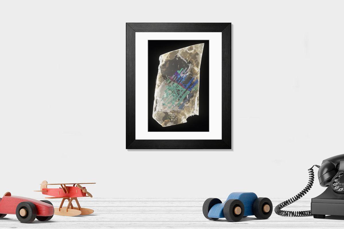 Shown hanging in a room: Modern 14"x12" (36x31cm)