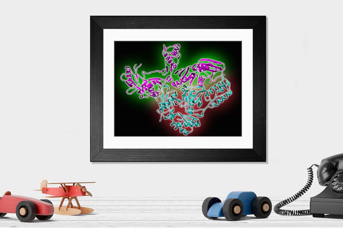 Shown hanging in a room: Modern 14"x12" (36x31cm)