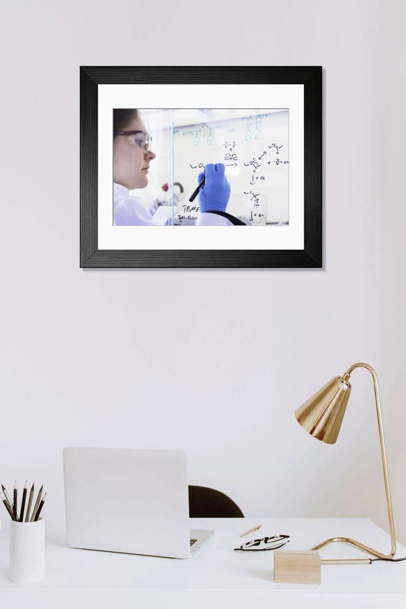 Shown hanging in a room: Modern 14"x12" (36x31cm)