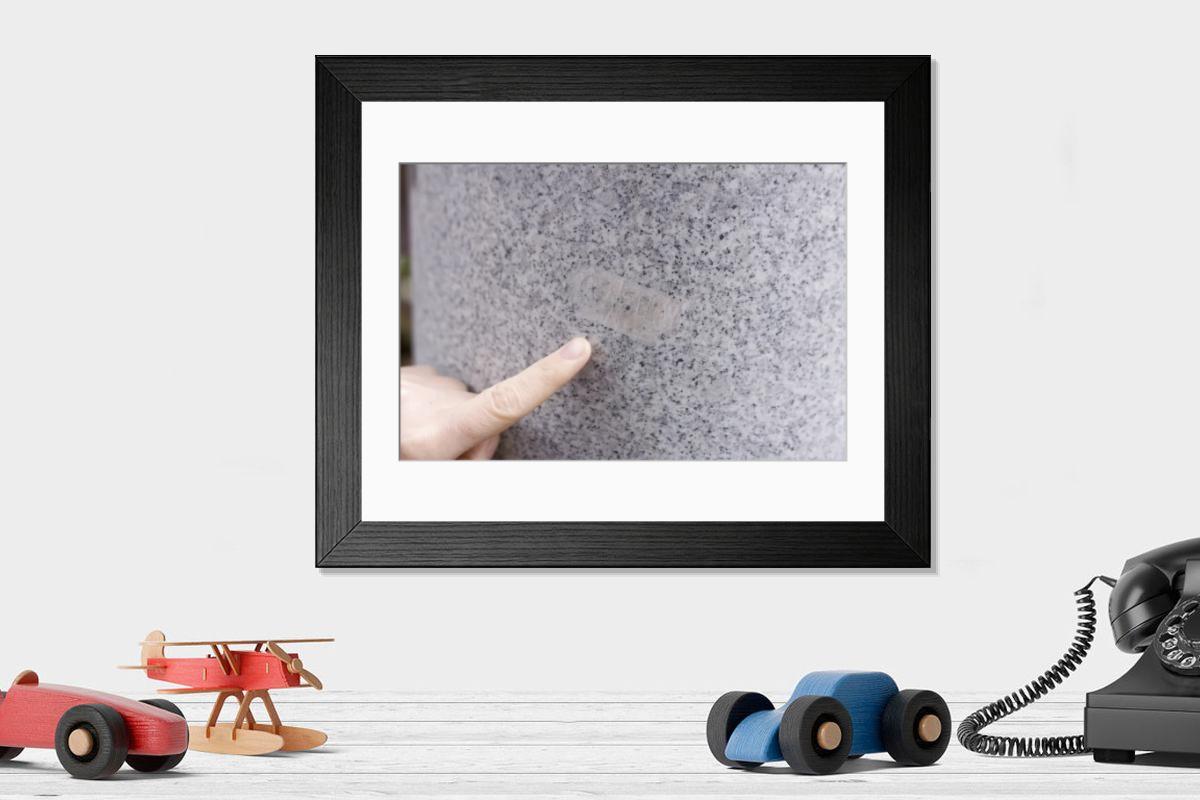 Shown hanging in a room: Modern 14"x12" (36x31cm)