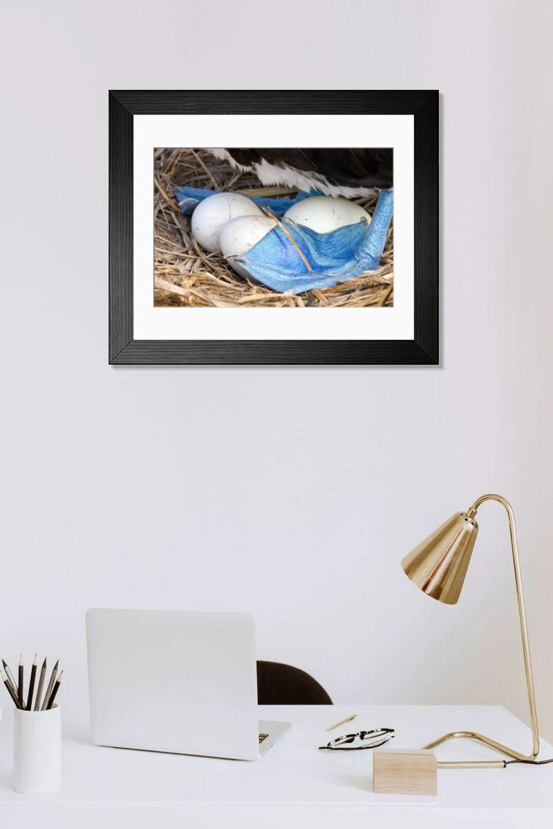 Shown hanging in a room: Modern 14"x12" (36x31cm)