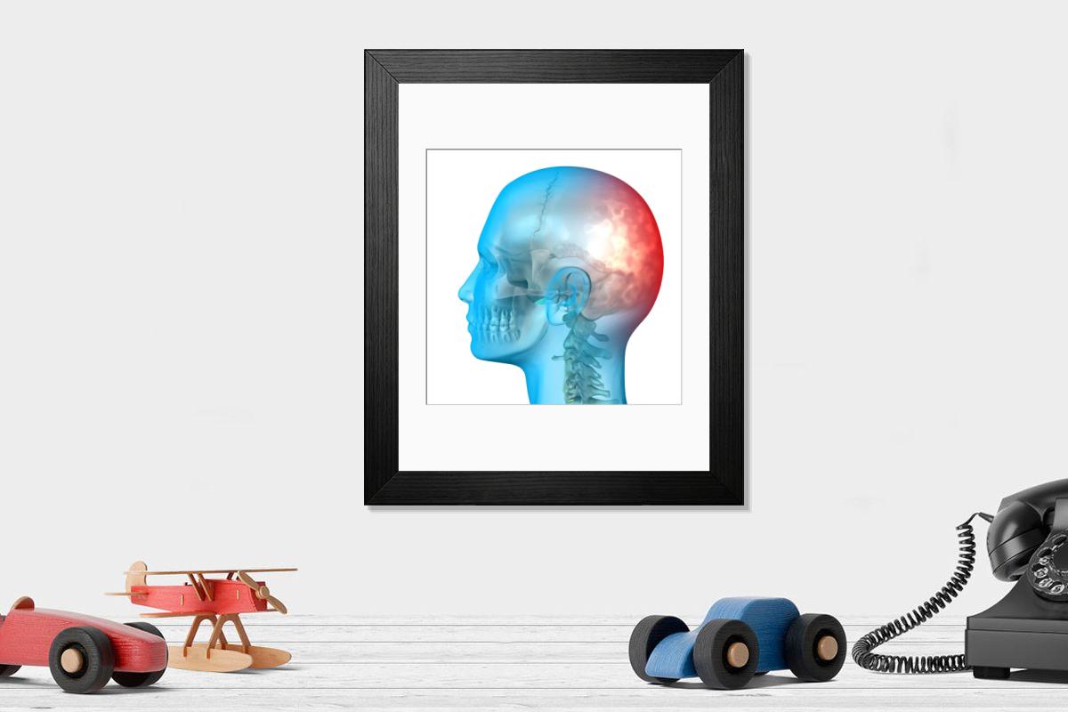 Shown hanging in a room: Modern 14"x12" (36x31cm)