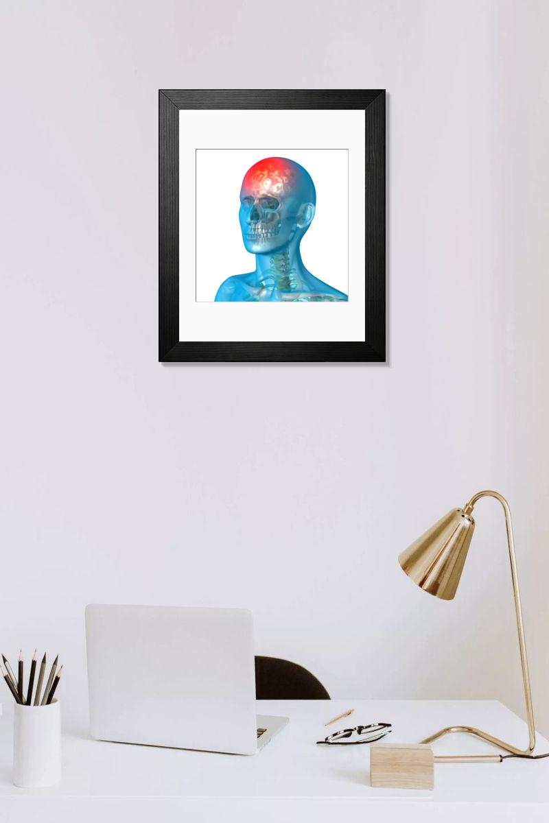 Shown hanging in a room: Modern 14"x12" (36x31cm)