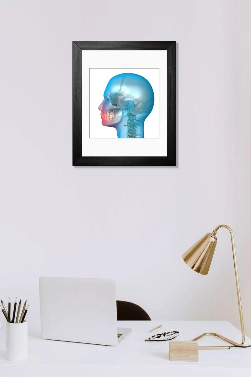 Shown hanging in a room: Modern 14"x12" (36x31cm)