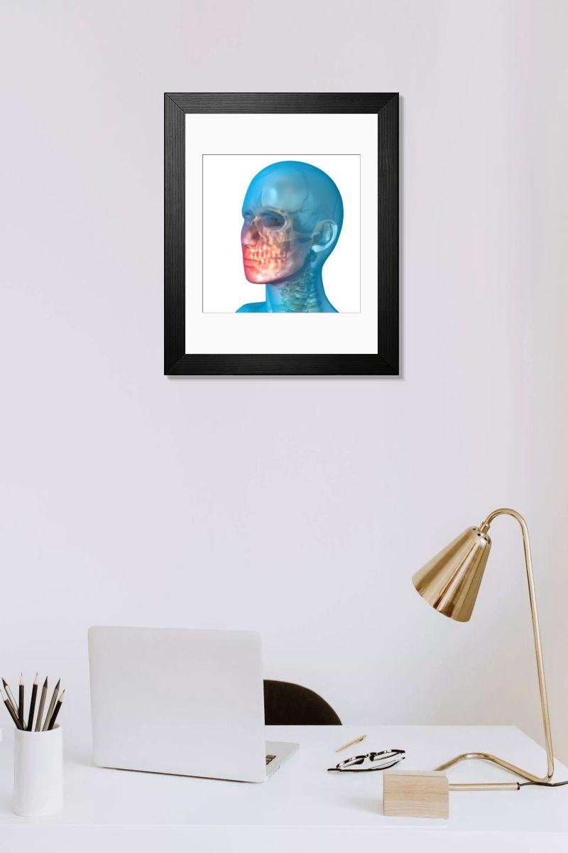 Shown hanging in a room: Modern 14"x12" (36x31cm)