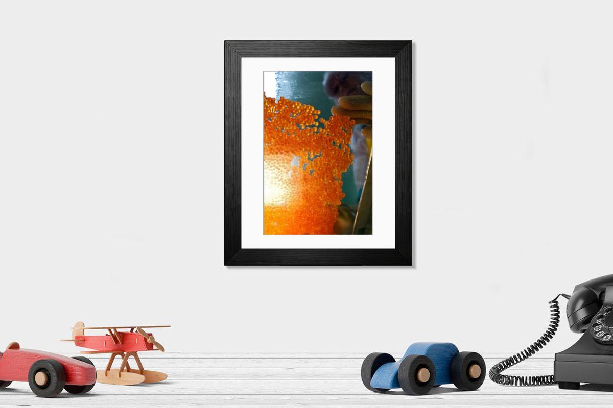 Shown hanging in a room: Modern 14"x12" (36x31cm)