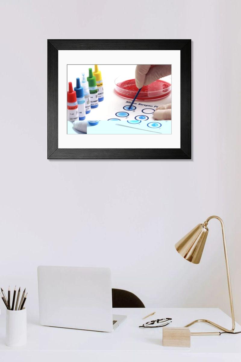 Shown hanging in a room: Modern 14"x12" (36x31cm)