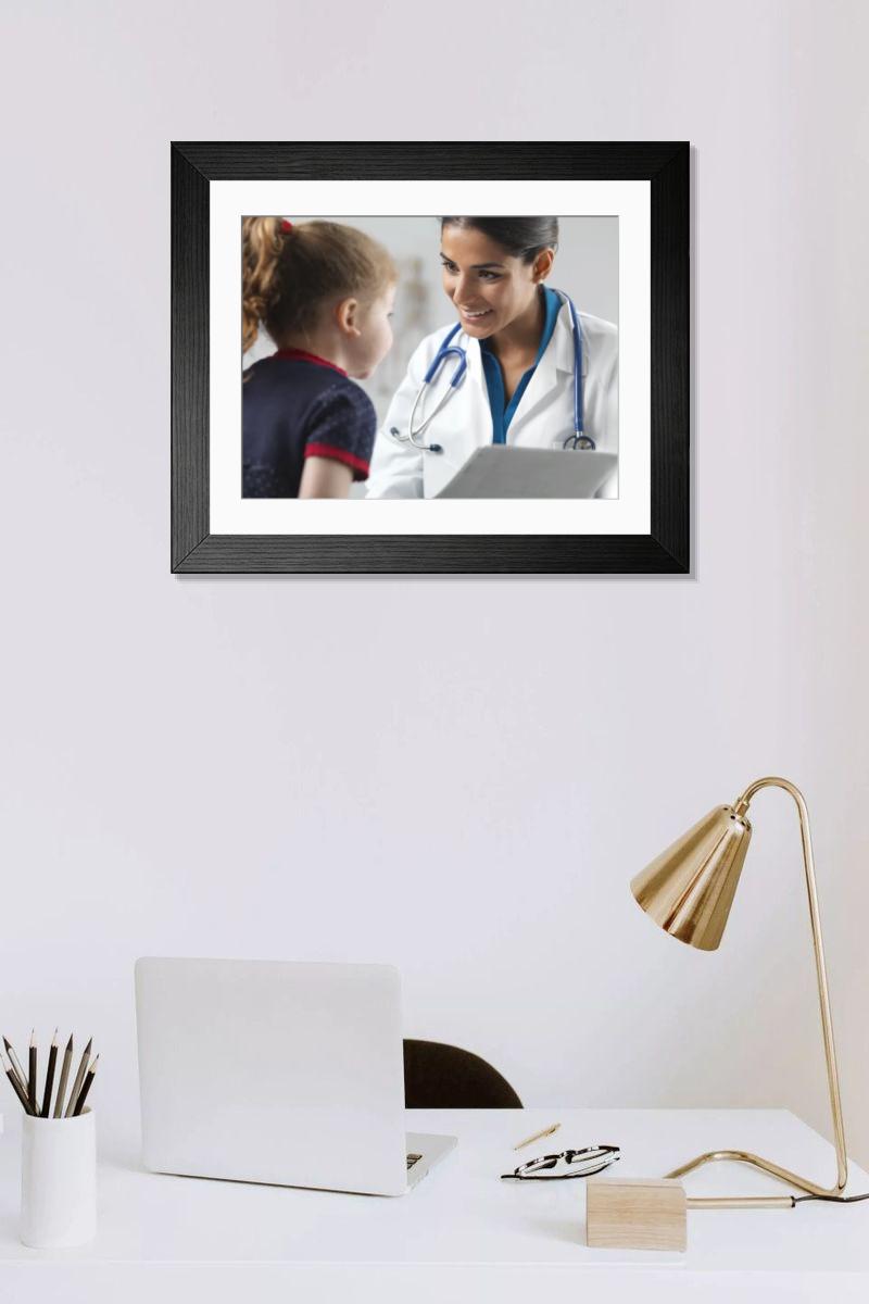 Shown hanging in a room: Modern 14"x12" (36x31cm)