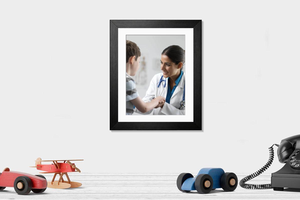 Shown hanging in a room: Modern 14"x12" (36x31cm)