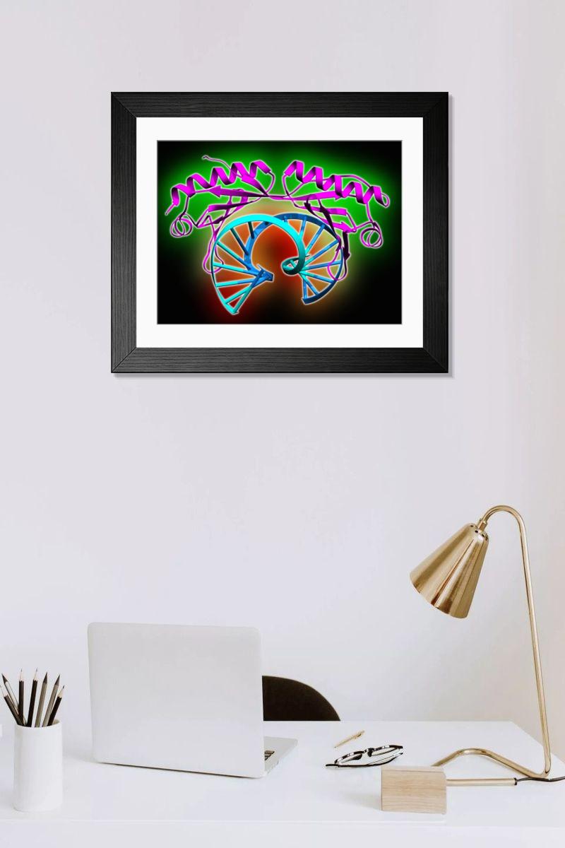 Shown hanging in a room: Modern 14"x12" (36x31cm)