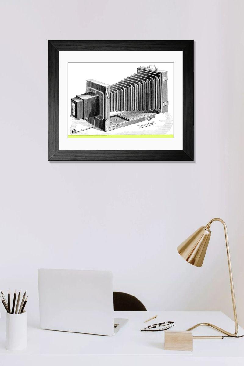 Shown hanging in a room: Modern 14"x12" (36x31cm)