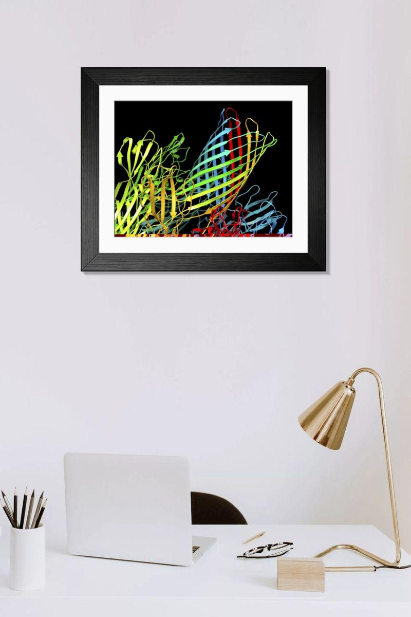 Shown hanging in a room: Modern 14"x12" (36x31cm)