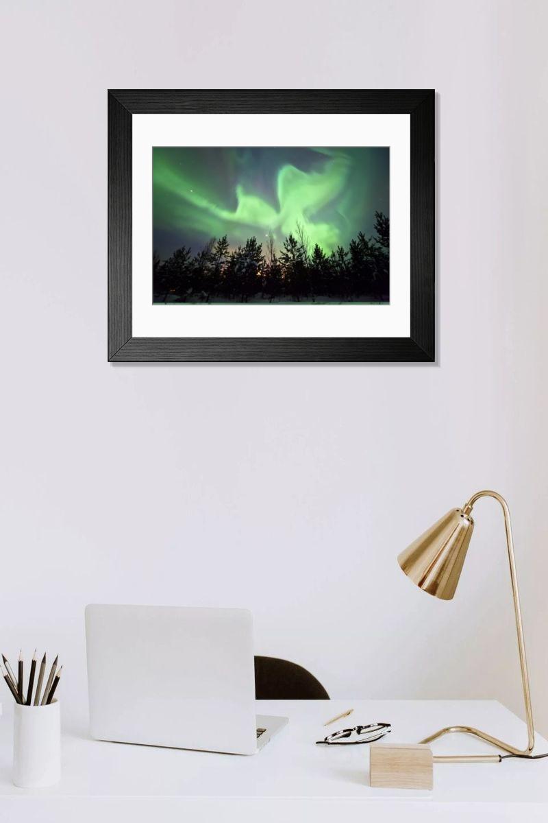Shown hanging in a room: Modern 14"x12" (36x31cm)