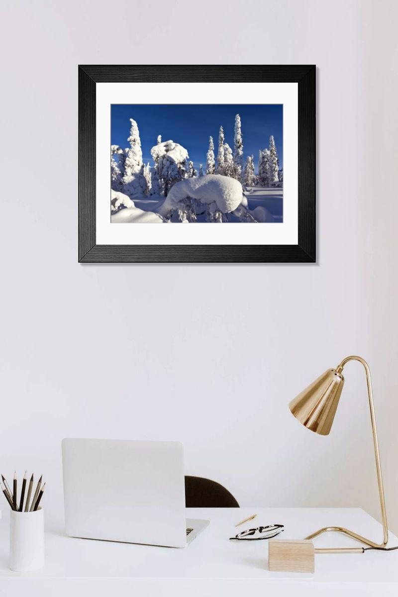 Shown hanging in a room: Modern 14"x12" (36x31cm)