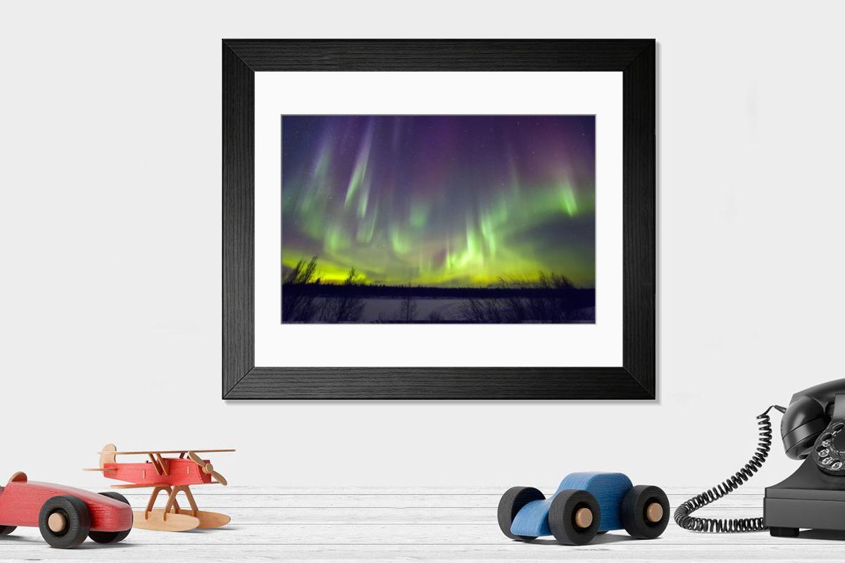 Shown hanging in a room: Modern 14"x12" (36x31cm)
