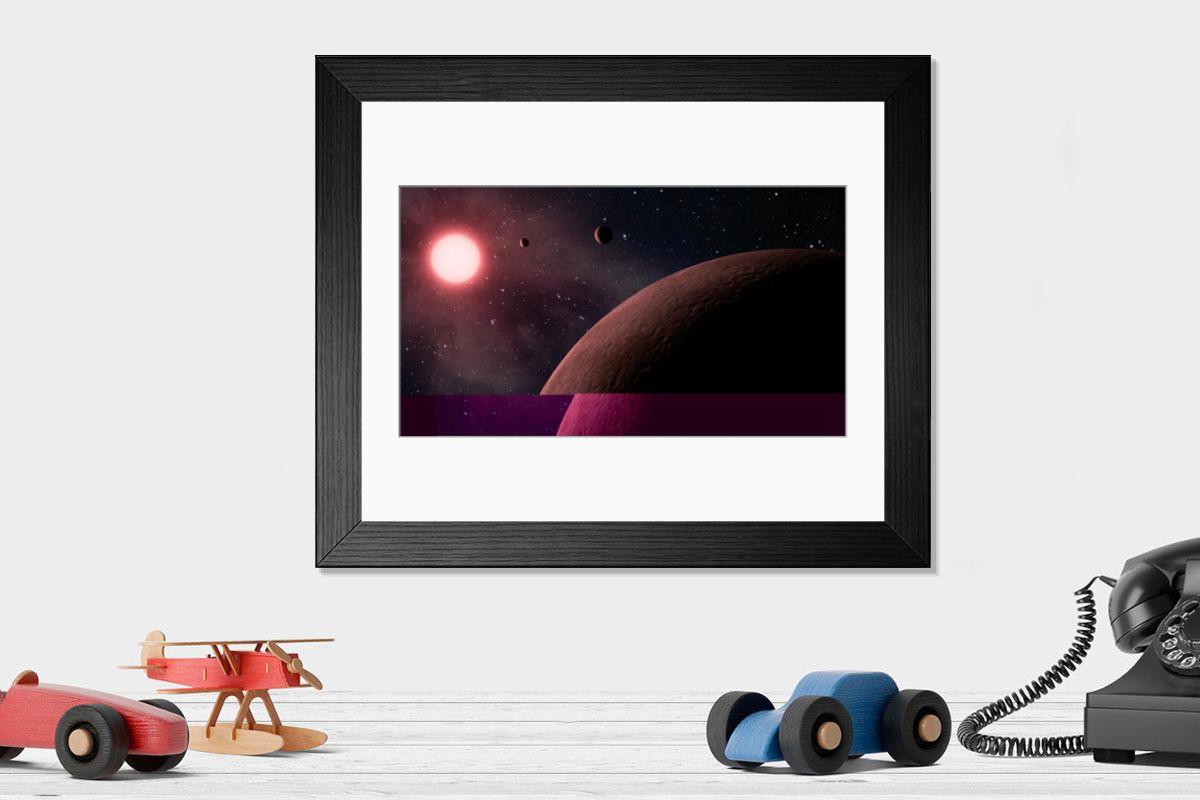 Shown hanging in a room: Modern 14"x12" (36x31cm)