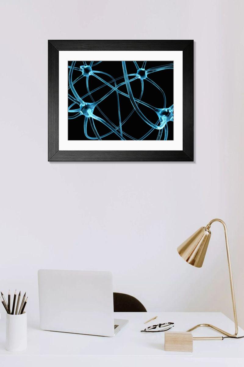 Shown hanging in a room: Modern 14"x12" (36x31cm)