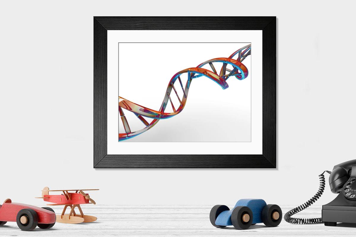 Shown hanging in a room: Modern 14"x12" (36x31cm)