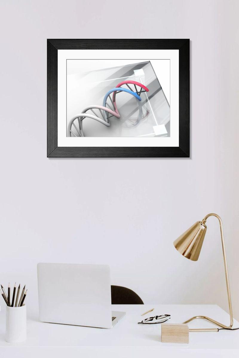 Shown hanging in a room: Modern 14"x12" (36x31cm)