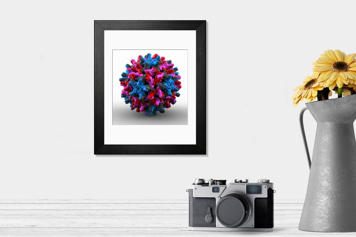 Shown hanging in a room: Modern 14"x12" (36x31cm)