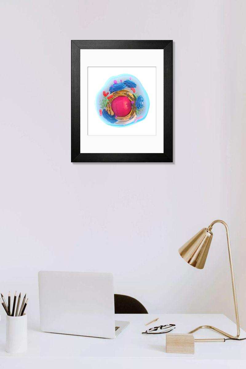Shown hanging in a room: Modern 14"x12" (36x31cm)