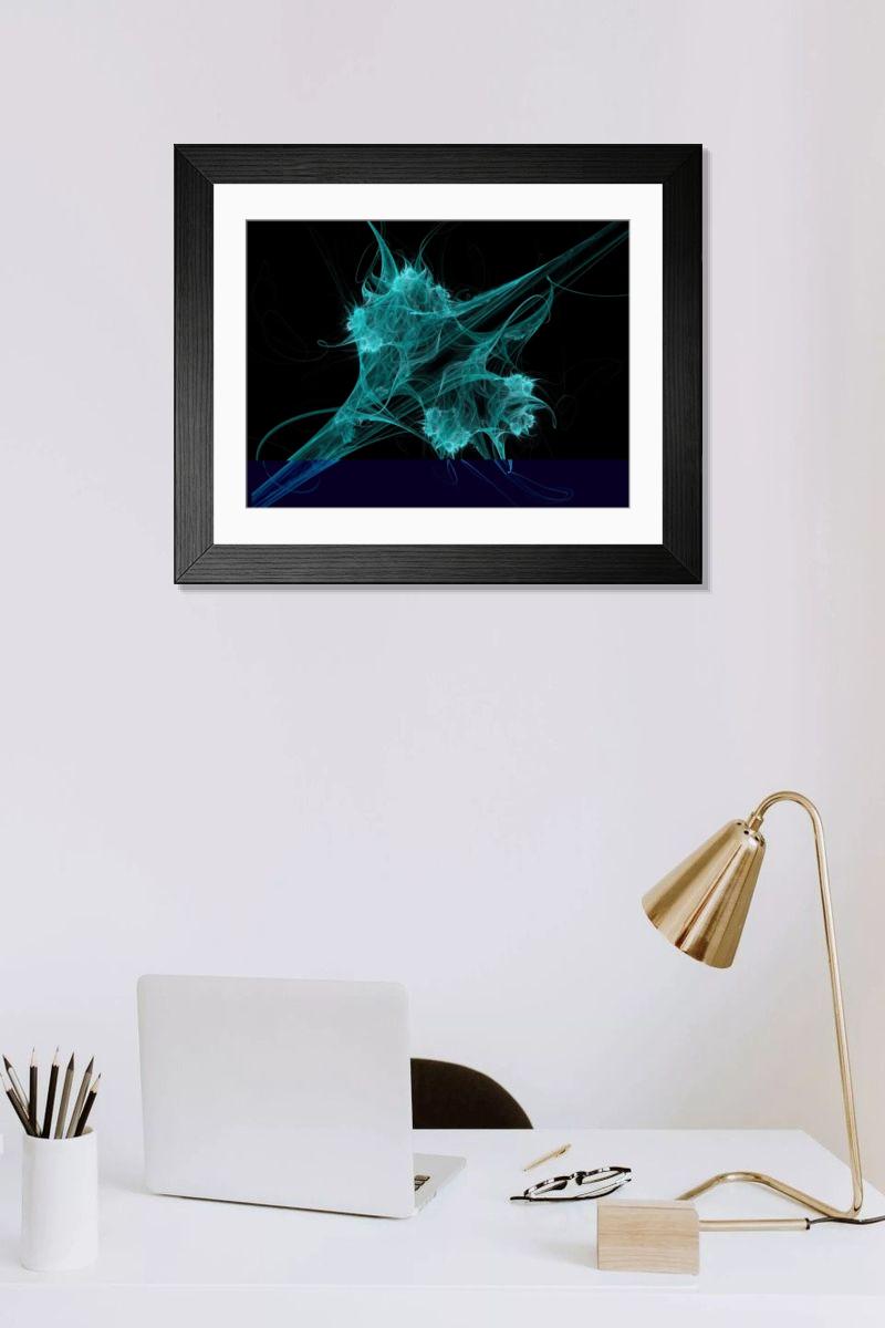Shown hanging in a room: Modern 14"x12" (36x31cm)