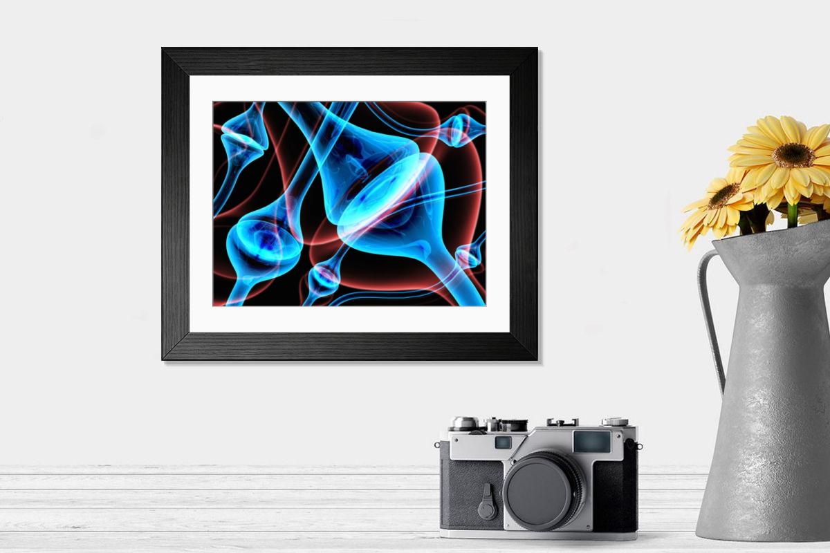 Shown hanging in a room: Modern 14"x12" (36x31cm)