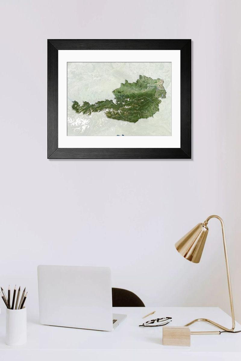 Shown hanging in a room: Modern 14"x12" (36x31cm)
