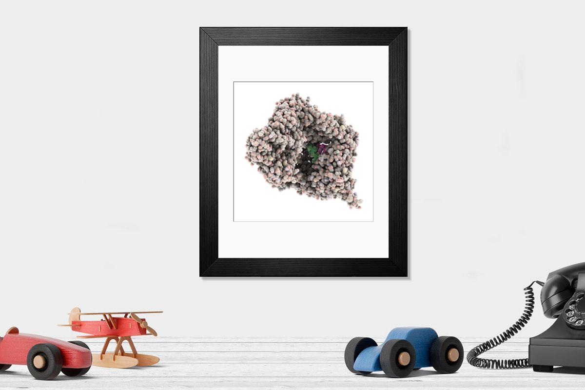 Shown hanging in a room: Modern 14"x12" (36x31cm)
