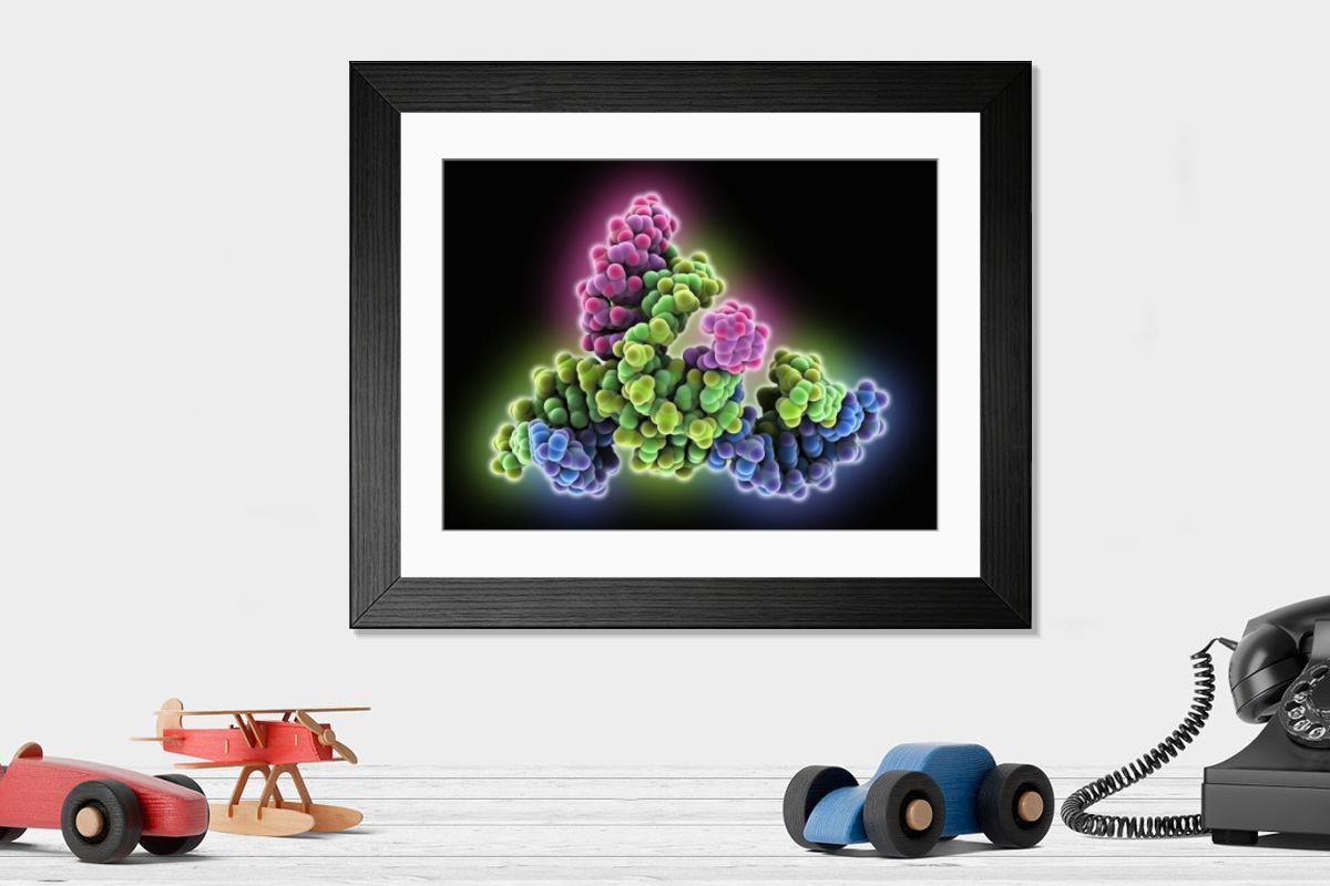 Shown hanging in a room: Modern 14"x12" (36x31cm)
