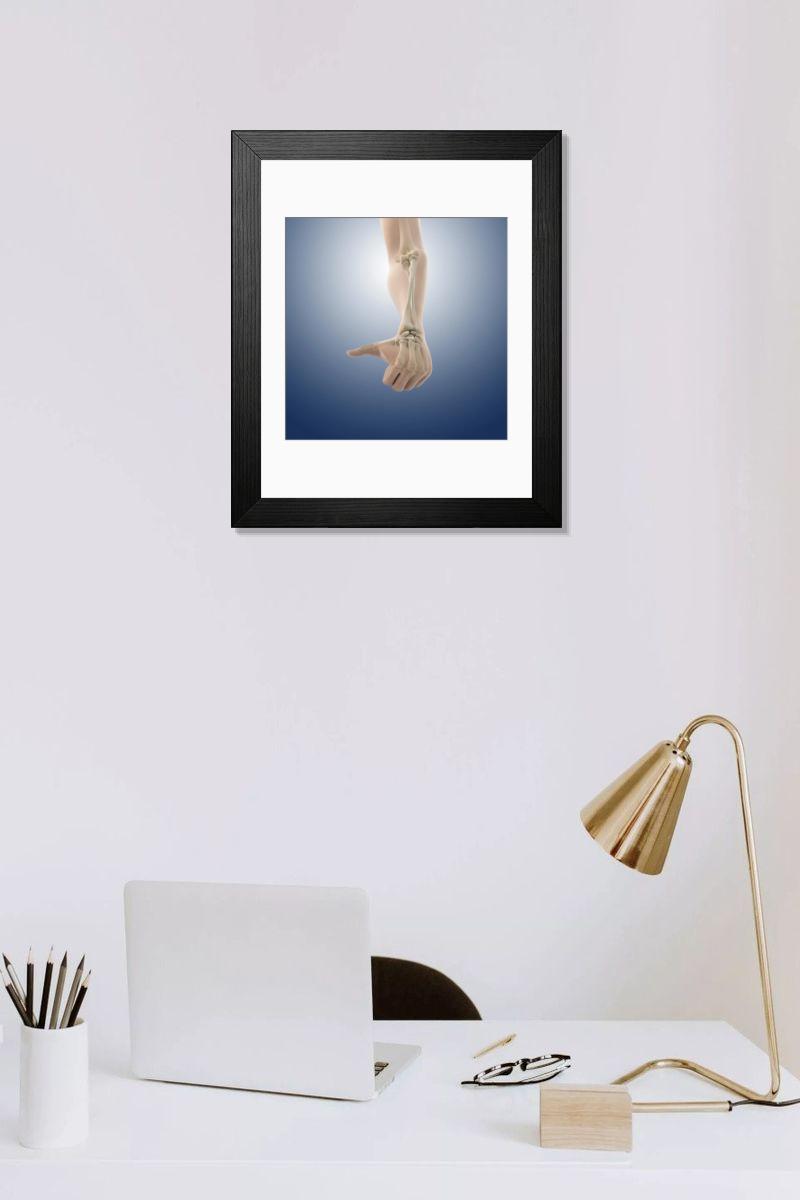 Shown hanging in a room: Modern 14"x12" (36x31cm)