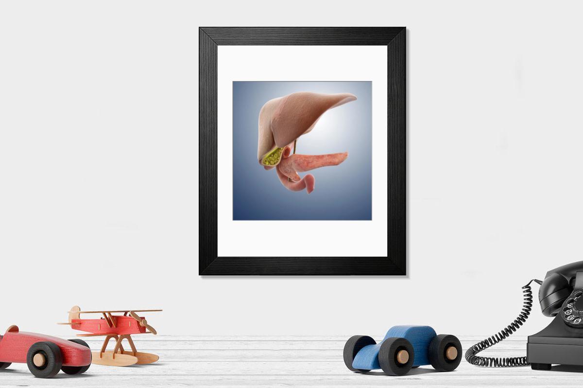 Shown hanging in a room: Modern 14"x12" (36x31cm)
