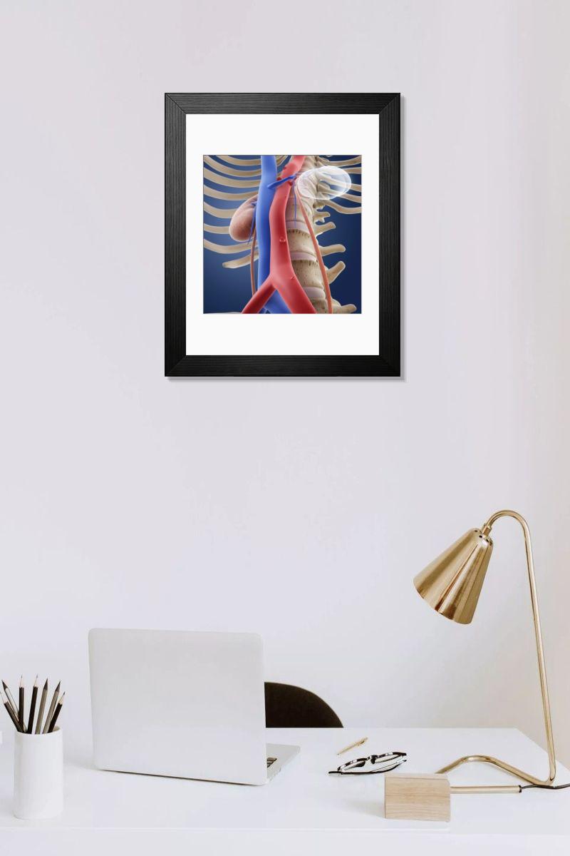 Shown hanging in a room: Modern 14"x12" (36x31cm)