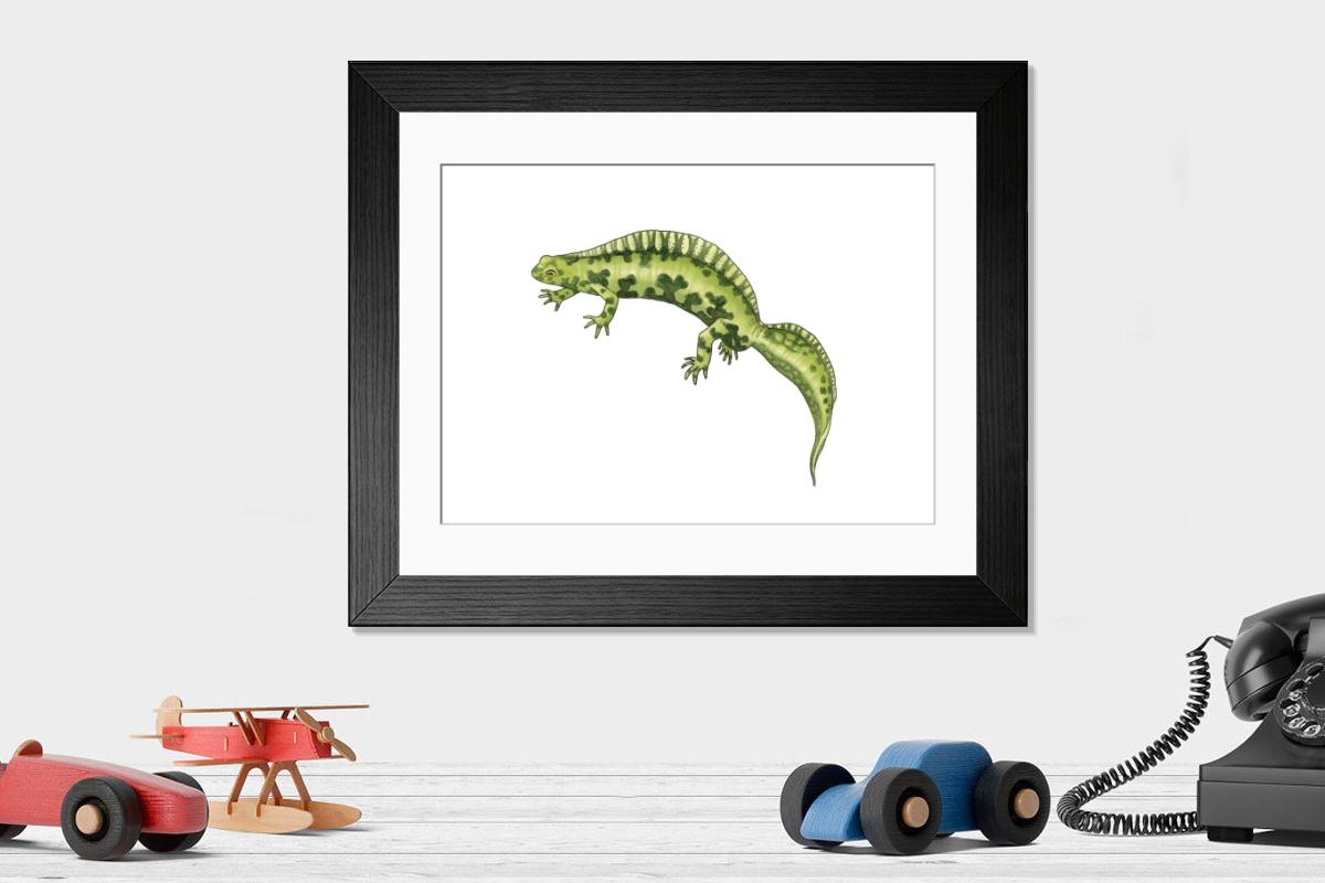 Shown hanging in a room: Modern 14"x12" (36x31cm)