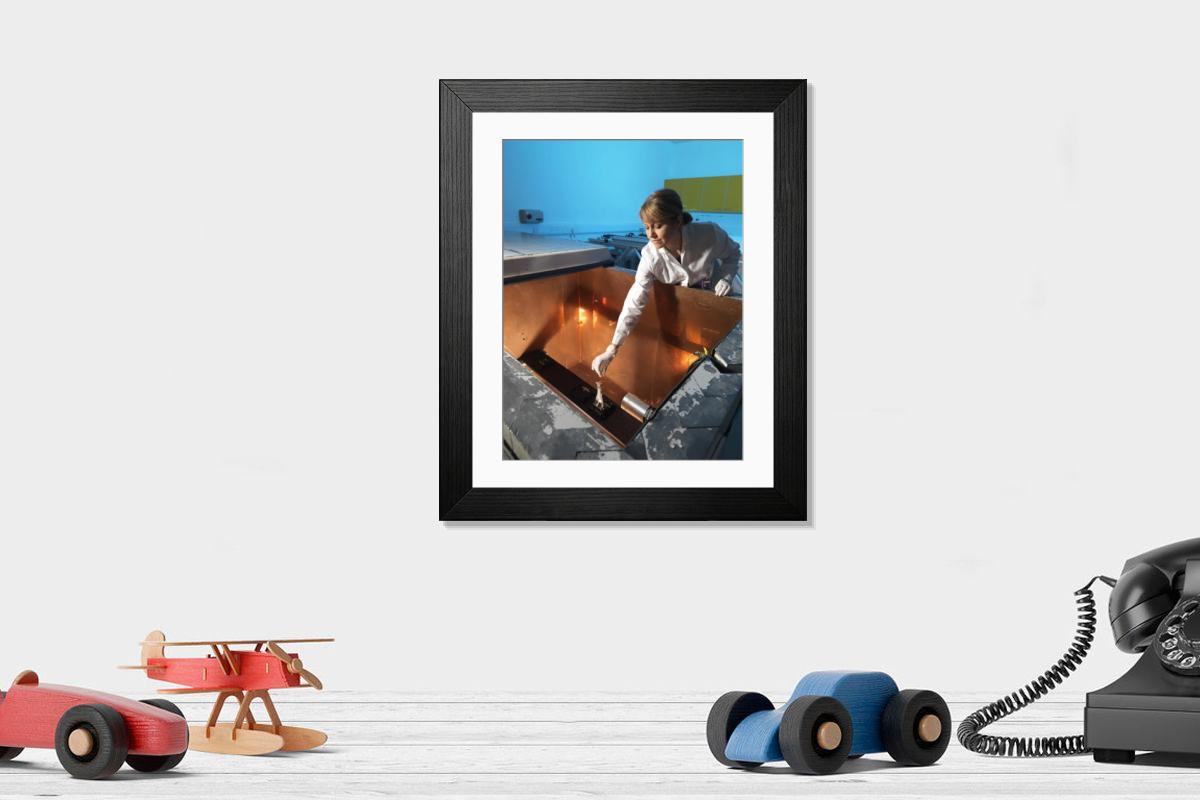 Shown hanging in a room: Modern 14"x12" (36x31cm)