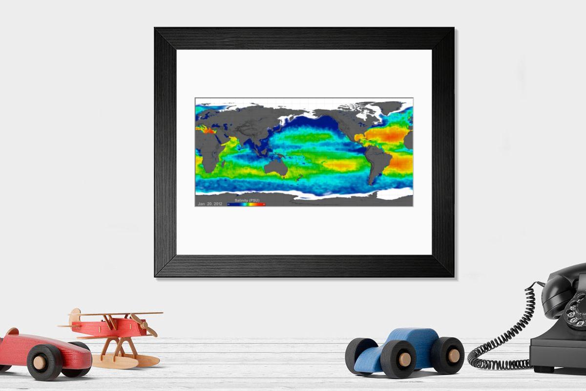 Shown hanging in a room: Modern 14"x12" (36x31cm)