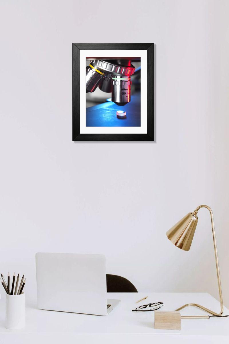 Shown hanging in a room: Modern 14"x12" (36x31cm)