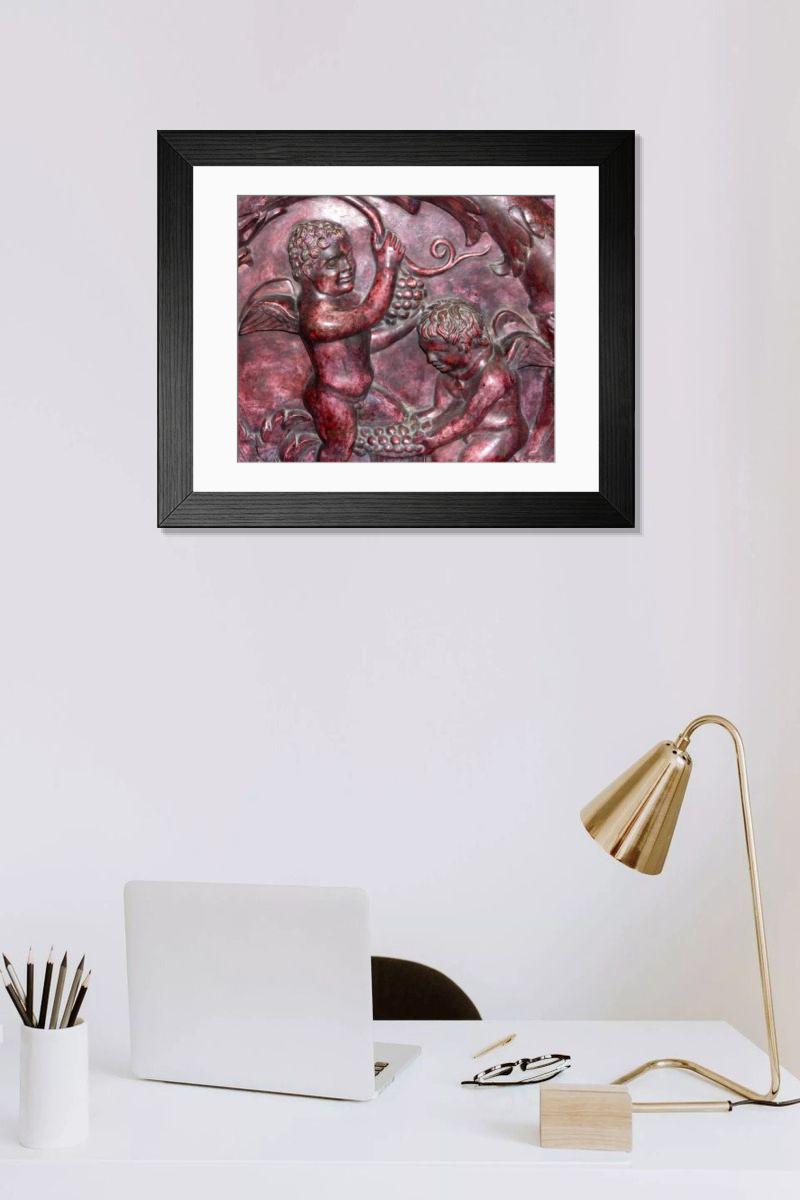 Shown hanging in a room: Modern 14"x12" (36x31cm)