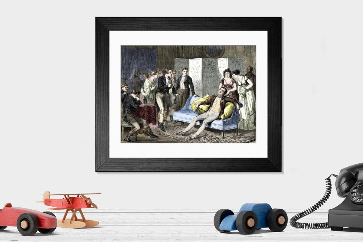 Shown hanging in a room: Modern 14"x12" (36x31cm)