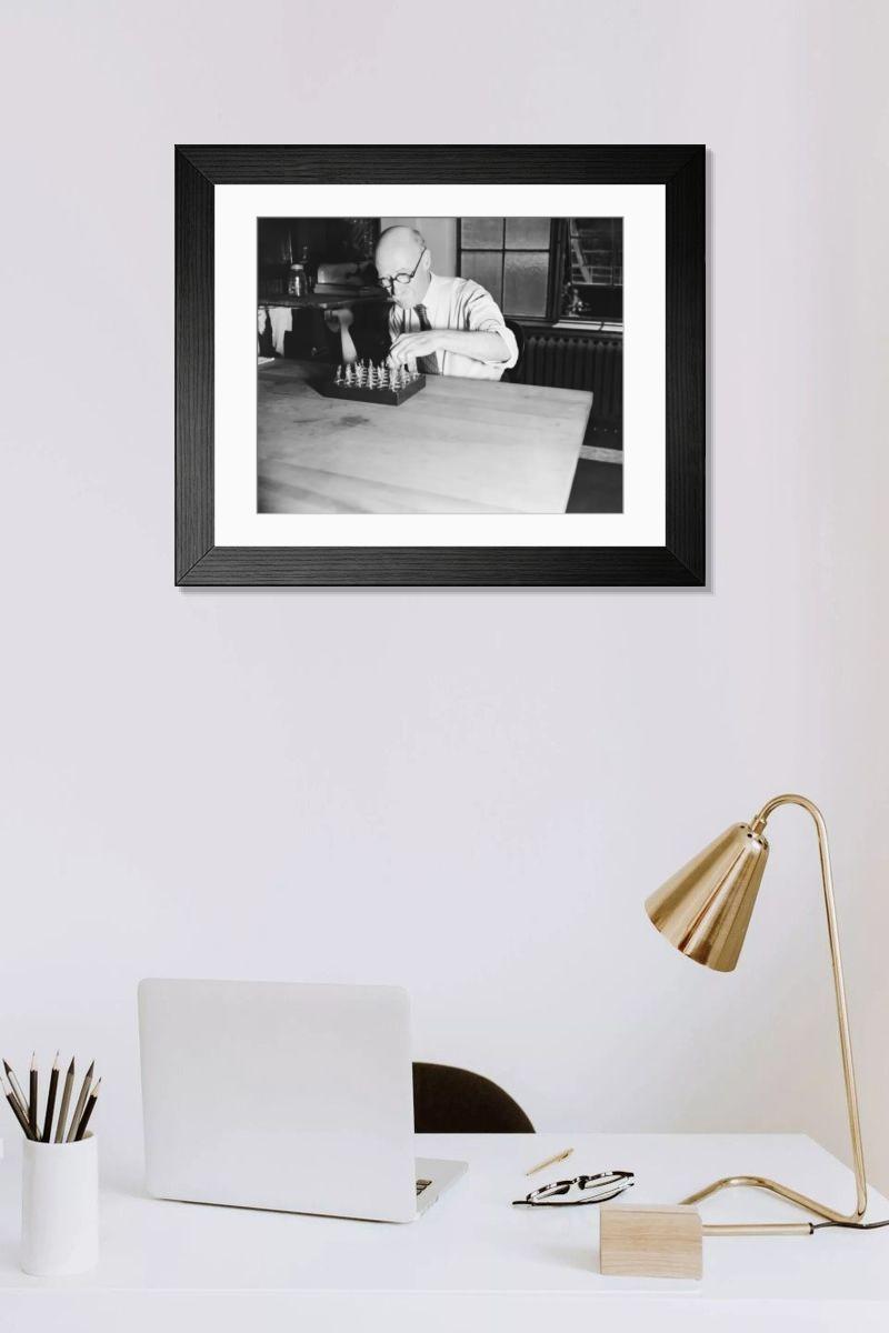 Shown hanging in a room: Modern 14"x12" (36x31cm)